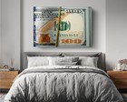 Rolled Up Dollar Money Design Canvas Print Art Home Decor Wall