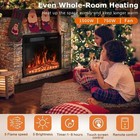 Realistic Flame Electric Fireplace W  Mantel Freestanding Stone Heater Tv Stand