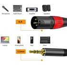 3 5 Mm To Dual Xlr Male Pro Stereo Breakout Cable  1 8  Trs Stereo To 2 Xlr Male