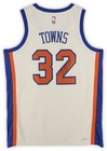 Karl-anthony Towns Knicks Signed Nike Cream 2025-26 City Edition Swingman Jersey