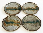 Mid Century Danish Modern Studio Art Pottery 4 Signed 11  Stoneware Dinner Plate