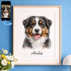 Custportrait 11x14 Custom Pet Portrait  Pet Portrait Custom watercolor Dog Print