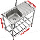 Stainless Steel Outdoor Kitchen Sink With Faucet Hand Washing Station Cool Water