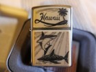 Zippo Scrimshaw Hawaii Sharks Lighter 2002