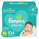 Pampers Baby Dry Diapers Super Pack - Newborn - 104ct