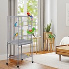 Bird Large Play Top Parrot Finch Cage Macaw Cockatoo 53  Bird Cage  White