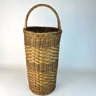 Vintage Wicker Umbrella Stand With Handle 21    Well Then Tall Basket Antique