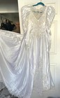 New Vintage Alfred Angelo White 80   s Style Bridal Gown wedding Dress Size 8