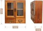 Wood Storage Cabinet With Clear Door 12x14x5 Wall Shelf For