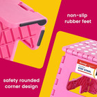9  Folding Step Stool For Kids  Holds 300 Lb Foldable Stools  Pink