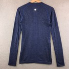 Lululemon Swiftly Tech Heathered Long Sleeve Shirt Top Blue Size 4 Workout