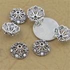 925 Sterling Silver Love Heart Bead Caps For Bracelet Spacer 8mm 10mm 12mm 16mm