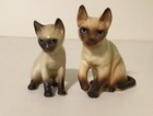 Vintage 2 Siamese Kitty Cats Porcelain Ceramic Figurines 3    And 3 1 2    Japan