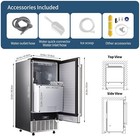 80-150 Lb Built-in Commercial Ice Maker Stainless Ice Cube Machine Freestanding