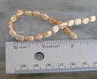 Luster Beige Picasso Pinched Oval Czech Glass Beads 25 