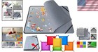 Convenient Folding Puzzle Board - Non-slip Surface   6 Color Trays For Storage
