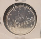1965 Canada Prooflike Silver Dollar - Elizabeth Ii - Voyageur  1 - 80  Silver