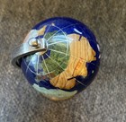 Vintage Miniature Desktop World Globe With Inlaid Semi-precious Gemstones 5   