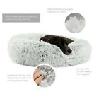 Donut Plush Pet Dog Cat Bed Fluffy Soft Warm Calming Bed Sleeping Kennel Nest