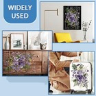  3 Sheets Purple Flower Rub On Transfer For Furniture 5 9   11 8  Lavender 