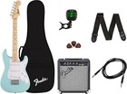 Mini Stratocaster Beginner Electric Guitar Kit W  Amp   Accessories  Daphne Blue