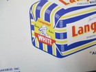 Langendorf Hot Dog Bun Bread End Label Range Rider 1951 Western Tv Show Food Box