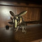 Handmade Brass Airplane Sculpture Decorative Collectible Brass Aircraft Model