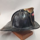 Vintage Leather Fire Helmet Cairns   Bros New Yorker 5a - Made In Nj - 1940s-70s