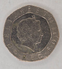 2000 British 20 Pence - Elizabeth Ii 4th Portrait   tudor Rose  Km 990