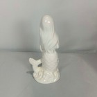 Mermaid Ceramic White Coastal Decor Beach Light Up Figurine