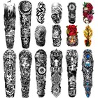 Extra Large Waterproof Temporary Tattoos - 8 Sheets Full   Half Arm Stickers For