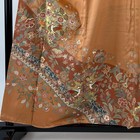 Japanese Kimono Irotomesode Light Orange 157 5cm 5 Ft 2 In Pure Silk B1946