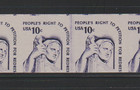 Us Error Stamps  1617b Justice  Imperf   Miscut Joint Line Coil Strip Of 6  Mnh