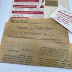 4 Documents Of Freedom - Authentic Reproductions On Antiqued Parchment Us 1956  