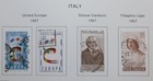 Italy - 1957 - 58 - Lot Of Stamps On Album Page  - Used   Mh