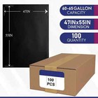100 Contractor Heavy Duty Trash Bags 65 Gallon Garbage Bags 1 2 Mils Strength