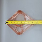 Vintage 1930s Rose Pink Depression Glass Vanity Dresser Tray Central Glass Work