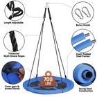 48  Blue Saucer Tree Swing Set 800lb Weight Capacity Waterproof For Kids Adults 