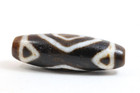 Blessed Tibetan Vajra Tiger Tooth Two-eye Dzi Bead Agate Taiwan Handmade Amulet