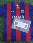 Lionel Messi Neymar Jr Luis Suarez Signed Barcelona Jersey     Icons Coa