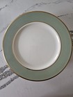 Set Of 8 Vintage Dinner Plates Sage Green Ivory Gold Trim 10 25  Elegant