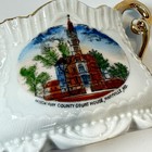 Maryville  Missouri Mo Antique County Court House Souvenir Trinket Gilded Vase