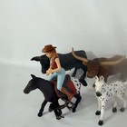 Schleich Horses Ranch Farm Cattle Cowgirl Barrel Racing Rider Figure Lot Of 10