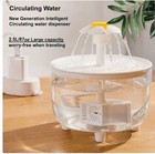 Cat Water Fountain Transparent Automatic Dog Cat Fountain Circulating Water Bowl