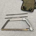 Vtg Wyoming Take Down Hunting Saw With 3 Blades And Camo Pouch Sheath