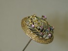 Victorian Fancy Purple Jeweled Hat Pin 8    Numbered