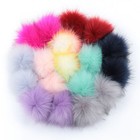4pcs 12cm Diy Faux Fur Pompoms For Hat Fluffy Keychain Fur Craft Pompom Ba        