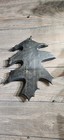 European Deer Skull Mount Plaque  Oak Leaf  Midnight Flat 