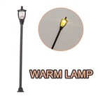 20pcs Ho Scale Model Street Lights Garden Lamppost Led Layout Diorama