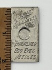Vintage Boye Spring Steel Burnished Egg Eyed Needles Case Holder Sewing 1920   s